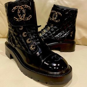 Chanel lace ups shiny 2022 🔥🔥🔥 sold out in stores!